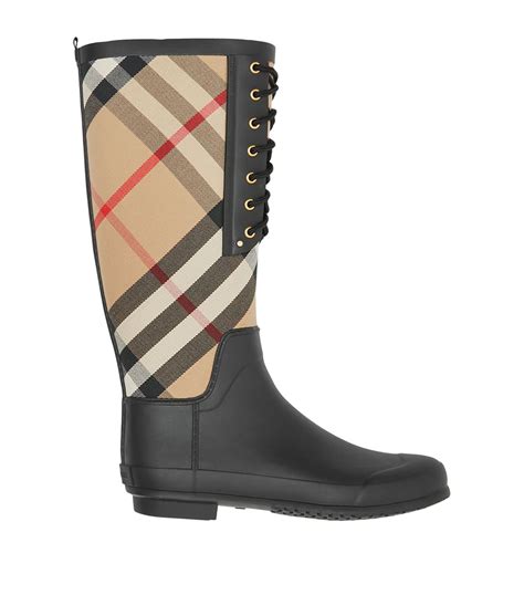 Burberry house check boots